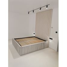 Zestaw łóżka tapicerowanego ELEGANCE 160x200cm z panelami ściennymi ROLLER