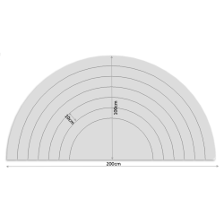 Panele - zagłówek w kształcie TĘCZY
