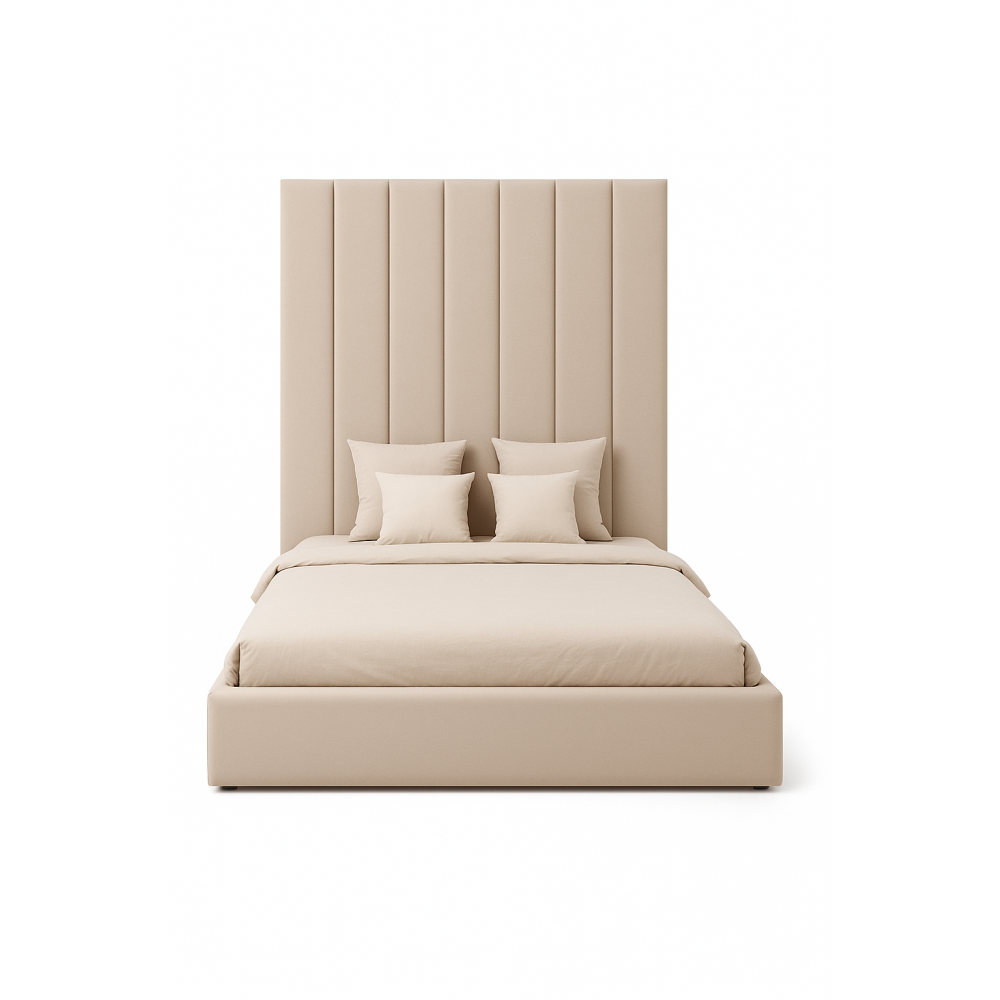 Zestaw łóżka tapicerowanego EUROPA 160x200cm z panelami ściennymi RECTO