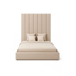 Zestaw łóżka tapicerowanego EUROPA 160x200cm z panelami ściennymi RECTO