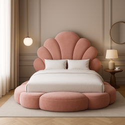 ŁÓŻKO CORAL O KSZTAŁCIE MUSZLI