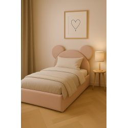 ŁÓŻKO TEDDY Z ZAGŁÓWKIEM MISIA