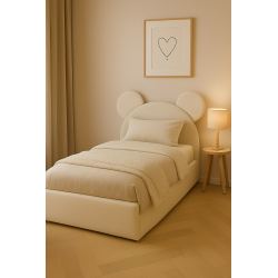 ŁÓŻKO TEDDY Z ZAGŁÓWKIEM MISIA