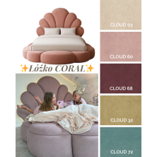ŁÓŻKO CORAL O KSZTAŁCIE MUSZLI