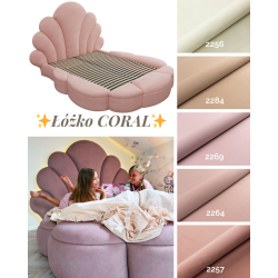 ŁÓŻKO CORAL O KSZTAŁCIE MUSZLI