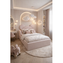 ŁÓŻKO TEDDY Z ZAGŁÓWKIEM MISIA