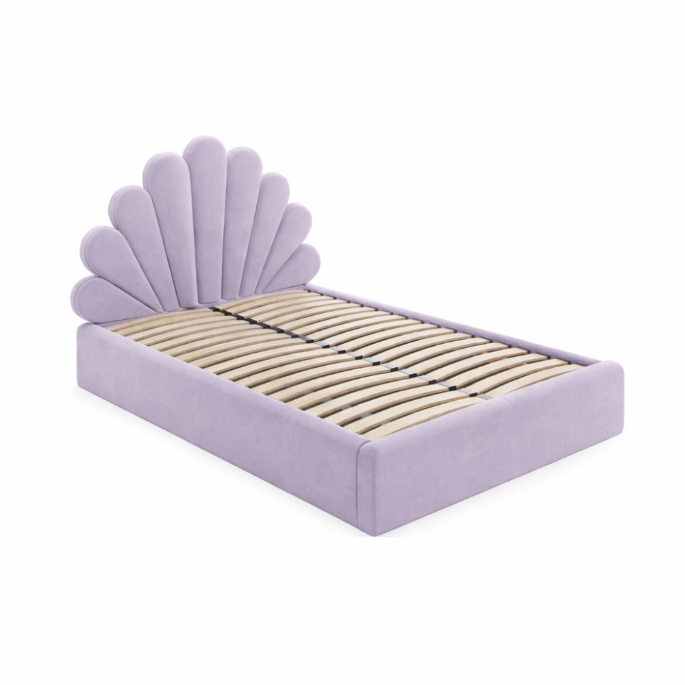 ŁÓŻKO SHELL Z ZAGŁÓWKIEM MUSZELKI