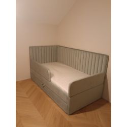 ŁÓŻKO ROLLER Z SZUFLADĄ I BARIERKĄ OCHRONNĄ