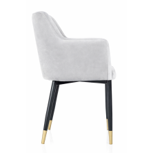 Krzesło tapicerowane Elena ze złotymi końcówkami