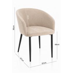 Krzesło tapicerowane Clara