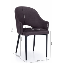 Krzesło tapicerowane Luna