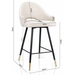 Hoker tapicerowany Luna