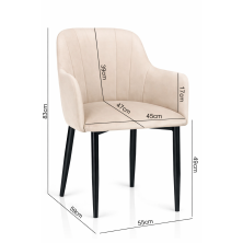 Krzesło tapicerowane Nora