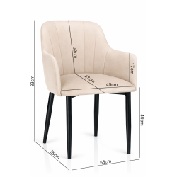 Krzesło tapicerowane Nora