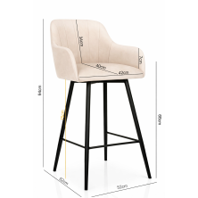 Hoker tapicerowany Nora