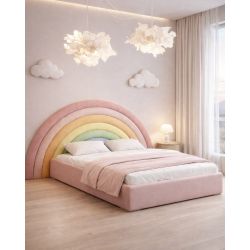 ŁÓŻKO RAINBOW Z ZAGŁÓWKIEM TĘCZY