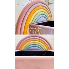 ŁÓŻKO RAINBOW Z ZAGŁÓWKIEM TĘCZY
