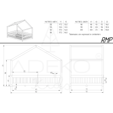 Łóżko drewniane domek RMP