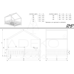 Łóżko drewniane domek RMP