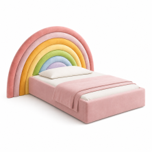 ŁÓŻKO RAINBOW Z ZAGŁÓWKIEM TĘCZY
