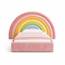 ŁÓŻKO RAINBOW Z ZAGŁÓWKIEM TĘCZY