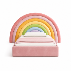 ŁÓŻKO RAINBOW Z ZAGŁÓWKIEM TĘCZY