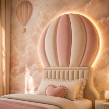 Łóżko tapicerowane BALLOON - zagłówek w kształcie balonu