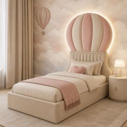 Łóżko tapicerowane BALLOON - zagłówek w kształcie balonu