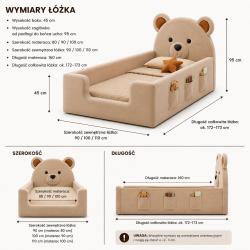 Łóżko dziecięce tapicerowane TEDDY MINI