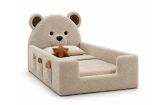 Łóżeczko dziecięce tapicerowane teddy mini z zagłówkiem misia - miś - dla dzieci od 2 lat