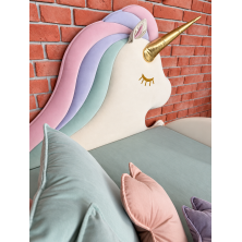 Łóżko dziecięce UNICORN – tapicerowane łóżko jednorożec